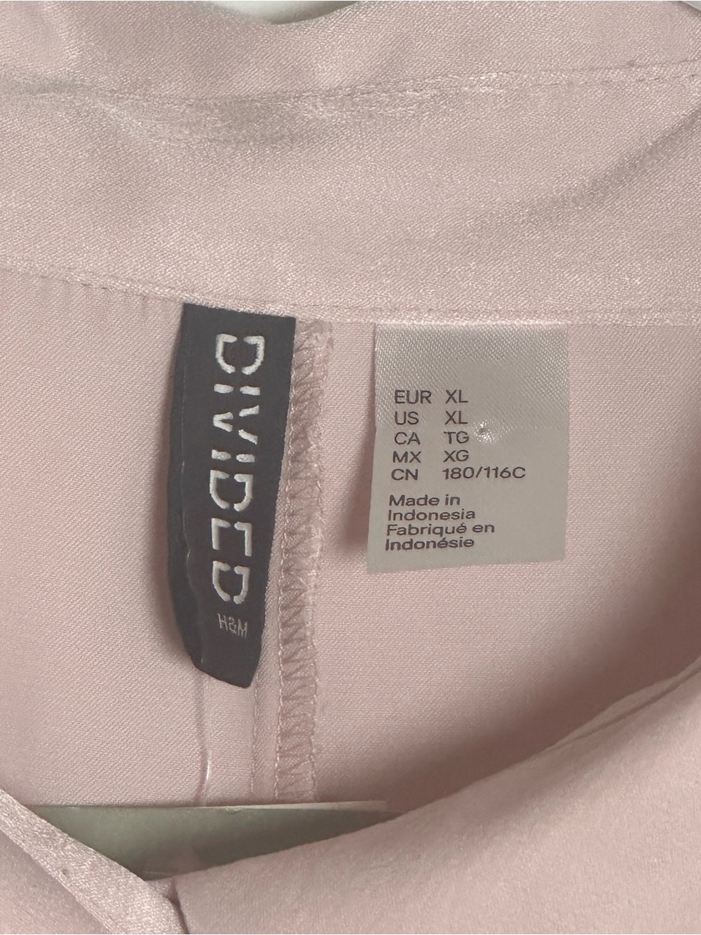 Divided Dusty Pink Satin Button-Front Blouse - Picture 3 of 3